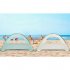 Beach Tent  210T Sun Protection Beach Shade Tent  8 0mm Fiberglass Frame Sun Shelter Canopy  Easy Setup Cabana Beach Tent With Carrying Bag green 260 165 150CM