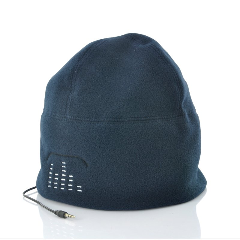 Beanie Hat with Headphones (Blue)