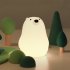 Bear Night Light 4W 2600k Silicone Cute Little White Bear Pat Light Nursery Light For Baby And Toddler Night Light For Bedroom Kids Room warm white light