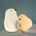 Bear Night Light 4W 2600k Silicone Cute Little White Bear Pat Light Nursery Light For Baby And Toddler Night Light For Bedroom Kids Room warm white light