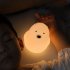 Bear Night Light 4W 2600k Silicone Cute Little White Bear Pat Light Nursery Light For Baby And Toddler Night Light For Bedroom Kids Room warm white light