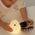 Bear Night Light 4W 2600k Silicone Cute Little White Bear Pat Light Nursery Light For Baby And Toddler Night Light For Bedroom Kids Room warm white light