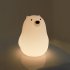 Bear Night Light 4W 2600k Silicone Cute Little White Bear Pat Light Nursery Light For Baby And Toddler Night Light For Bedroom Kids Room warm white light
