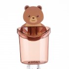 Bear  Storage  Cup Wall Mount Toothbrush Toothpaste Cup Holder Case Bathroom Accessories Red