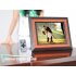 Beautiful 12 inch wooden digital photo frame that is a first class photo  music  and video media player  Comes with remote control 
