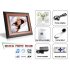Beautiful 12 inch wooden digital photo frame that is a first class photo  music  and video media player  Comes with remote control 