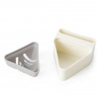 Beauty Sponge Stand Storage Case Makeup Puff Holder Empty Cosmetic triangle Shaped Rack Puffs Drying Box White+grey