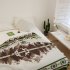 Bedding Blanket Cotton Cartoon Anime Leisure Nap Knitted Throw Blanket For Home Sofa Office Camping 130 x 160cm green 130 x 160CM