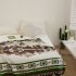 Bedding Blanket Cotton Cartoon Anime Leisure Nap Knitted Throw Blanket For Home Sofa Office Camping 130 x 160cm green 130 x 160CM