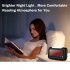 Bedroom Led Digital Display Alarm  Clock Usb Rechargeable Adjustable Volume Multipurpose Dimming Night Light Electronic Clocks Black
