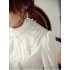BellyLady Brand Noble Luxury Victorian Tops Women Shirt Ruffle Flounce Ladies Blouse  XXL  white 