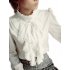 BellyLady Brand Noble Luxury Victorian Tops Women Shirt Ruffle Flounce Ladies Blouse  XXL  white 