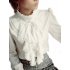 BellyLady Brand Noble Luxury Victorian Tops Women Shirt Ruffle Flounce Ladies Blouse  XXL  white 