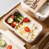 Bento Box For Office Leak Proof Sealed Lunch Dinner Containers Reusable Lunch Box With Compartments Microwave Safe  Chopsticks And Spoon Included  green Square 