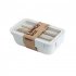 Bento Box For Office Leak Proof Sealed Lunch Dinner Containers Reusable Lunch Box With Compartments Microwave Safe  Chopsticks And Spoon Included  green Square 