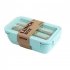 Bento Box For Office Leak Proof Sealed Lunch Dinner Containers Reusable Lunch Box With Compartments Microwave Safe  Chopsticks And Spoon Included  green Square 