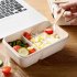 Bento Box For Office Leak Proof Sealed Lunch Dinner Containers Reusable Lunch Box With Compartments Microwave Safe  Chopsticks And Spoon Included  Beige Rectang