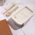 Bento Box For Office Leak Proof Sealed Lunch Dinner Containers Reusable Lunch Box With Compartments Microwave Safe  Chopsticks And Spoon Included  Beige Rectang