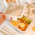 Bento Box For Office Leak Proof Sealed Lunch Dinner Containers Reusable Lunch Box With Compartments Microwave Safe  Chopsticks And Spoon Included  Beige Rectang