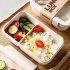 Bento Box For Office Leak Proof Sealed Lunch Dinner Containers Reusable Lunch Box With Compartments Microwave Safe  Chopsticks And Spoon Included  Beige Rectang