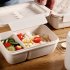 Bento Box For Office Leak Proof Sealed Lunch Dinner Containers Reusable Lunch Box With Compartments Microwave Safe  Chopsticks And Spoon Included  pink Rectangu