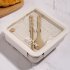 Bento Box For Office Leak Proof Sealed Lunch Dinner Containers Reusable Lunch Box With Compartments Microwave Safe  Chopsticks And Spoon Included  Beige Square 