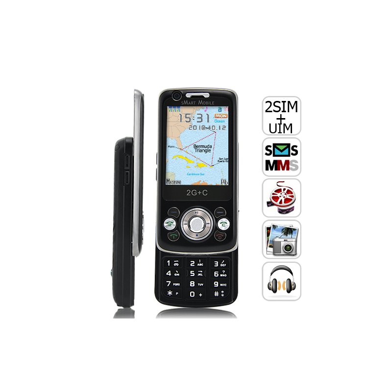 Wholesale Bermuda Slider Quadband Cell Phone with Triple Sim Card