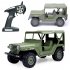 Bg1522 1 14 RC Car Toys 2 4ghz Full Scale Proportion 4wd 15km h Off road Buggy Car with Drive Lights Army Green