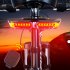 Bicycle 20led Tail Light Turn Signal Indicator Waterproof Usb Rechargeable Remote Control Warning Light black