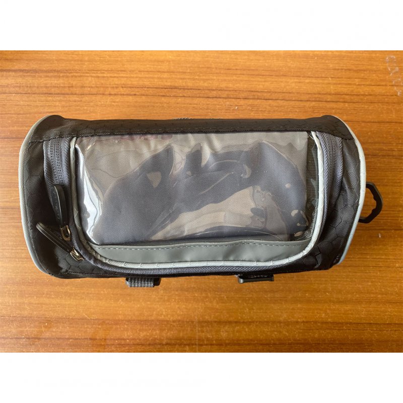 Bicycle Bag Multifunctional Touch Screen Frame Tube Handlebar Bag Riding Storage Bag black_22*12*12