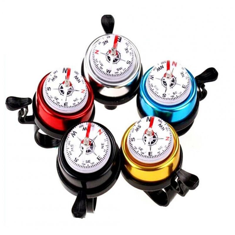 Bicycle Bell Aluminum Bike Bell Ring Horn Accessories Durable Crisp Loud Mountain Compass Bike Bell - Fit for 18-22mm Handlebar Random Color Random color_free size