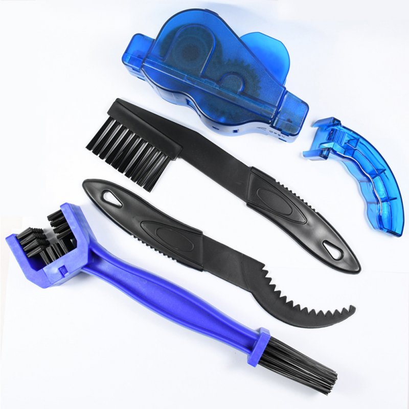 Bicycle Chain Washer Set Mountain Bike Accessory Bike Too Cleaning Brush Chain washer 4 piece set_One size