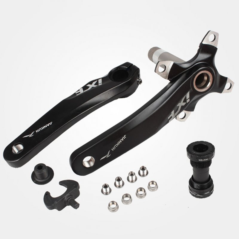 Bicycle Crank IXF Left/Right Crank + Middle Shaft Bicycle Crankset Bicycle Accessories Bike Part Black left and right crank + center shaft