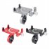 Bicycle Cycling Aluminum Alloy Phone Holder Metal Simple Design Stable Phone Bracket Adjustable 55 100mm 360 Degrees Rotation Holder silver