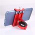 Bicycle Cycling Aluminum Alloy Phone Holder Metal Simple Design Stable Phone Bracket Adjustable 55 100mm 360 Degrees Rotation Holder silver