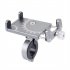 Bicycle Cycling Aluminum Alloy Phone Holder Metal Simple Design Stable Phone Bracket Adjustable 55 100mm 360 Degrees Rotation Holder silver