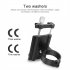 Bicycle Cycling Aluminum Alloy Phone Holder Metal Simple Design Stable Phone Bracket Adjustable 55 100mm 360 Degrees Rotation Holder black
