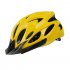 Bicycle Cycling Helmet EPS PC Cover Integrated Mold Breathable Riding Helmet MTB Bike Safely Cap Riding Equipment yellow Head circumference 52 60 can be adjuste