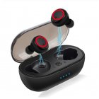 W12 TWS Wireless Earphone for IOS Android Mobile Phone <span style='color:#F7840C'>Bluetooth</span> 5.0 Multi-function Sports Headphone Touch Control Earbuds with Charging Box Red ring button version