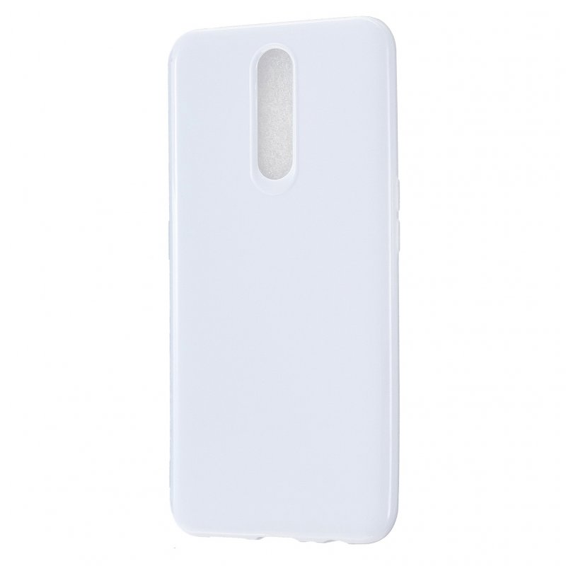For OPPO F11/F11 Pro Cellphone Cover Glossy TPU Simple Profile Bumper Protective Mobile Phone Case Milk white