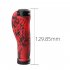 Bicycle Handle Grips Mtb Handlebar Bilateral Rubber Lock Rubber 22 2mm Non slip Handle Grips Black red