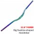Bicycle Handlebar colorful Bend handlebar aluminium alloy31 8  715 31 8 780 mm straight handbar small bend puts 31 8 780MM