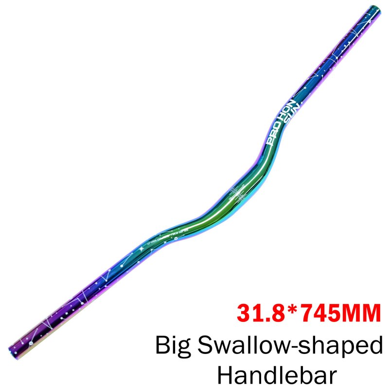 Bicycle Handlebar colorful Bend handlebar aluminium alloy31.8* 715/31.8*780 mm straight handbar large Bend handle 31.8*745MM