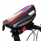 Bicycle Hardshell Front Beam Touch Screen Bag Waterproof Mobile Phone Bag red 1L capacity