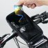 Bicycle Hardshell Front Beam Touch Screen Bag Waterproof Mobile Phone Bag black 1L capacity