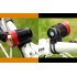 Bicycle Headlight 1200 Lumen with head mount and red tail light with laser guide lines for extra security on the road while biking