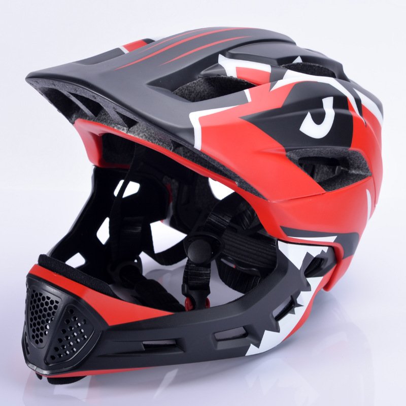 Bicycle Helmet Children Balance Bike Full Helmet Integrally-molded Outdoor Cycling Accessories Bike Helmet red_Free size