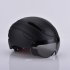 Bicycle Helmet EPS Integrally molded Breathable Cycling Helmet Goggles Lens MTB Road Bike Helmet black One size