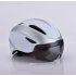 Bicycle Helmet EPS Integrally molded Breathable Cycling Helmet Goggles Lens MTB Road Bike Helmet Black and white One size