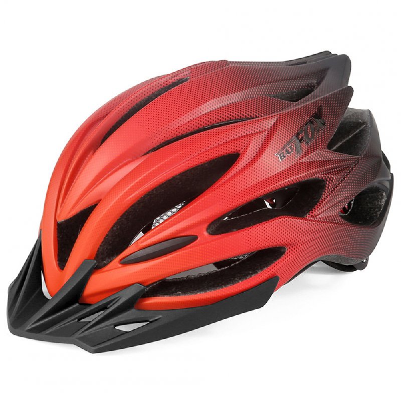Bicycle Helmet Eps Mountain Bike Riding Helmet Skateboard  Safety  Helmet  With Light Black red_Free size
